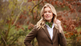 Caledonia Moss Green Pure Silk Ladies Cravat