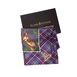 Caledonia Soft Amethyst Large Square Pure Silk Scarf