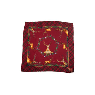 Caledonia Holly Berry Red Pure Silk Ladies Cravat Box Set