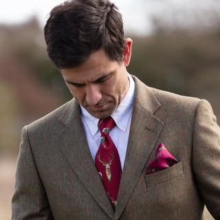 Caledonia Holly Berry Red Pure Silk Gentlemen's Tie