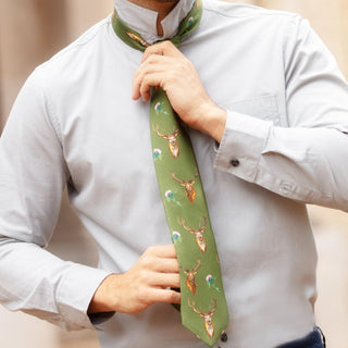 Caledonia Moss Green Pure Silk Gentlemen's Tie