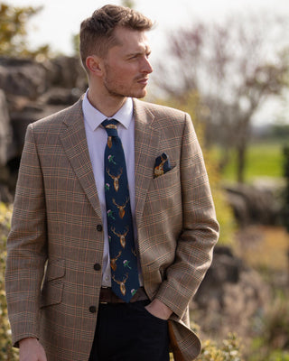 Caledonia Navy Blue Pure Silk Gentlemen's Tie