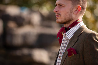 Caledonia Holly Berry Red Pure Silk Gentlemen's Cravat