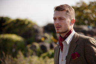 Caledonia Holly Berry Red Pure Silk Gentlemen's Cravat