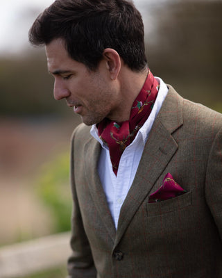 Caledonia Holly Berry Red Pure Silk Gentlemen's Cravat