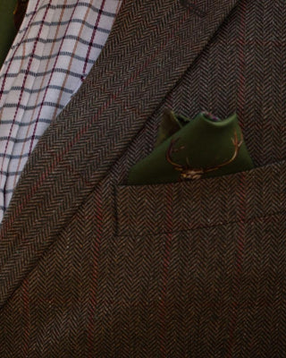 Caledonia Moss Green Pure Silk Gentlemen's Cravat