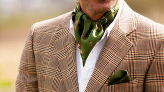 Caledonia Moss Green Pure Silk Gentlemen's Cravat