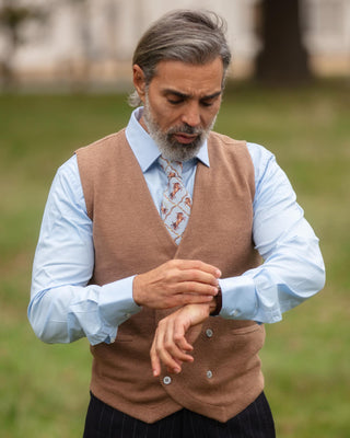 Equestrian Powder Blue Gentlemen's Pure Silk Tie