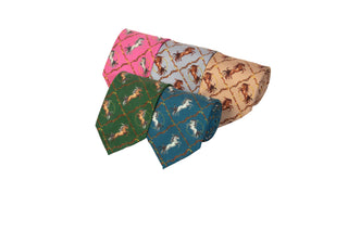 Equestrian Hot Pink Gentlemen's Pure Silk Tie