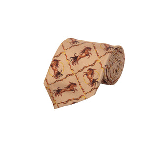 Equestrian Toffee Gentlemen's Pure Silk Tie