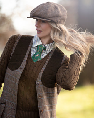 Equestrian Forest Green Ladies Pure Silk Tie