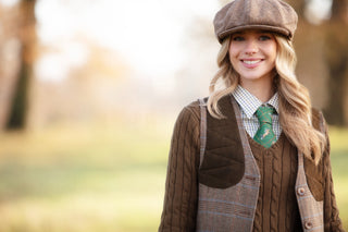 Equestrian Forest Green Ladies Pure Silk Tie