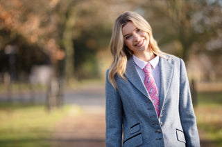 Equestrian Hot Pink Ladies Pure Silk Tie