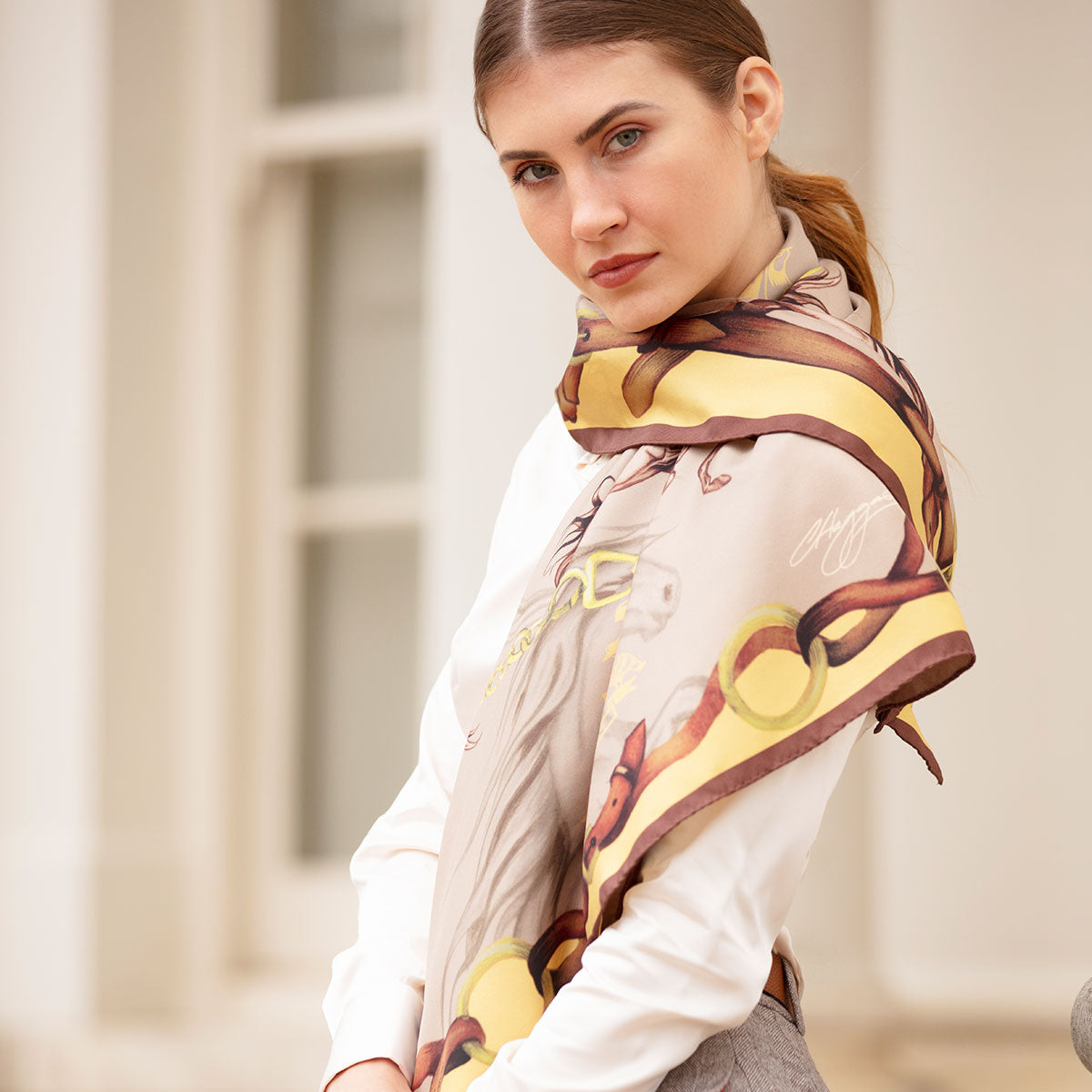 10 Ways To Tie a Large Square Silk Scarf – Clare Haggas